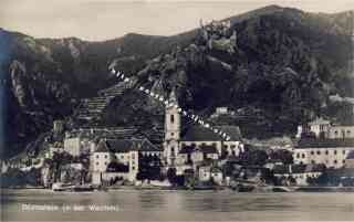 Bild einer Postkarte aus Dürnstein